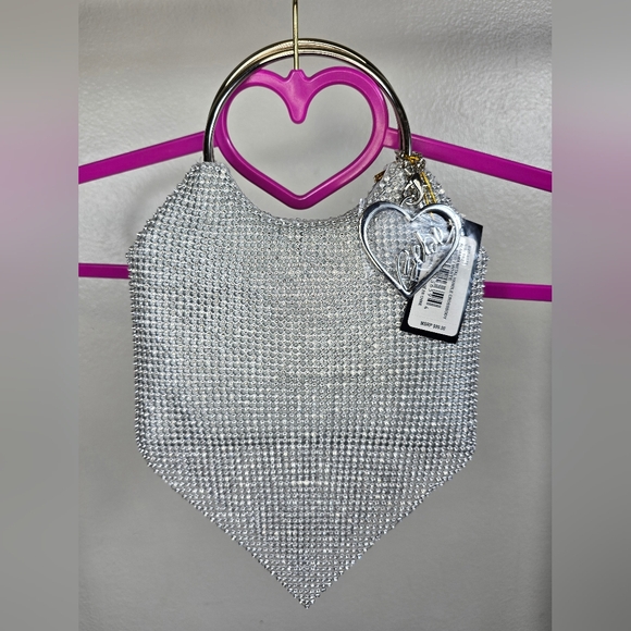 Bebe Silver Rhinestone Handbag - Picture 4 of 10